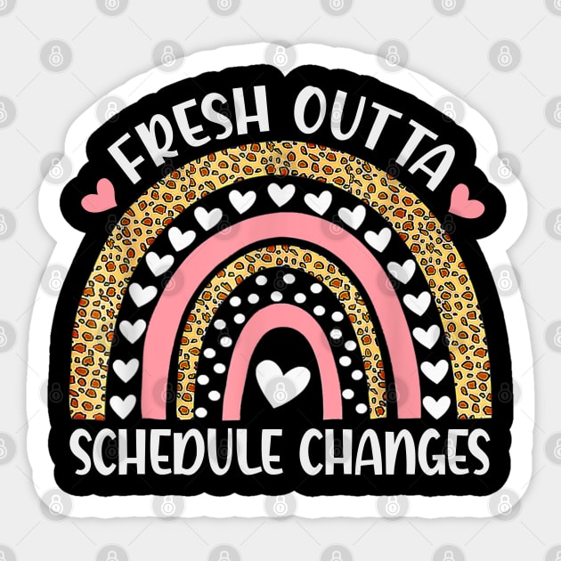 Fresh outta schedule changes Rainbow back to school Counselor Sticker by HBart